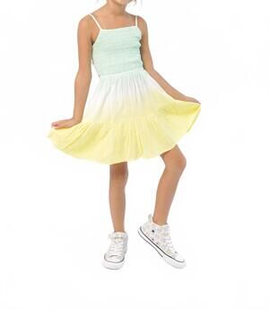 NEW JOYOUS & FREE girl's super soft smock dress in dip yellow